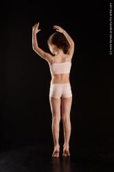 Underwear Woman White Standing poses - ALL Slim long brown Standing poses - simple Standard Photoshoot  Academic